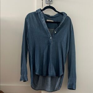 LOFT Classic Blue Chambray Top